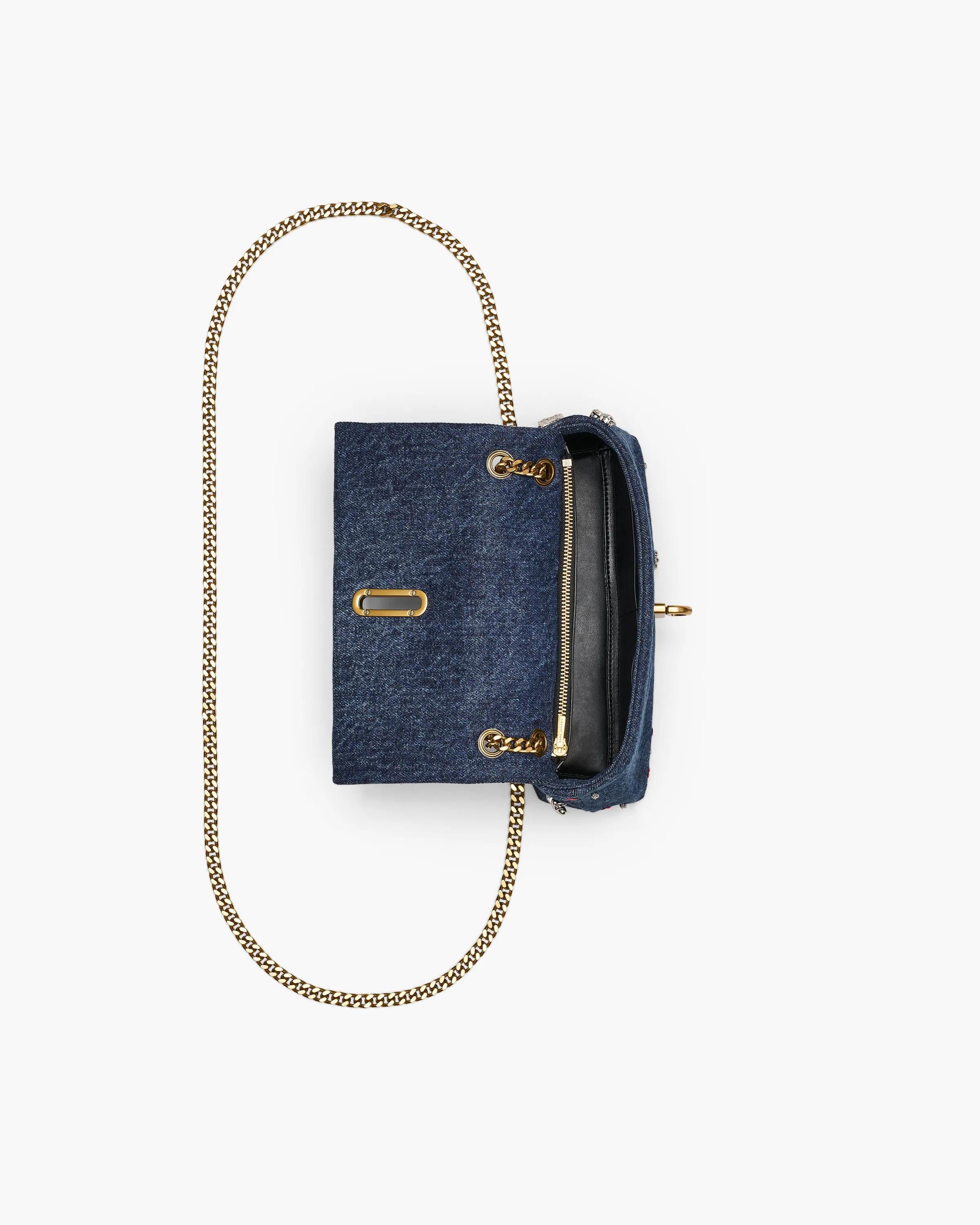 The Trinket Charm Denim Dual Chain Mini Bag