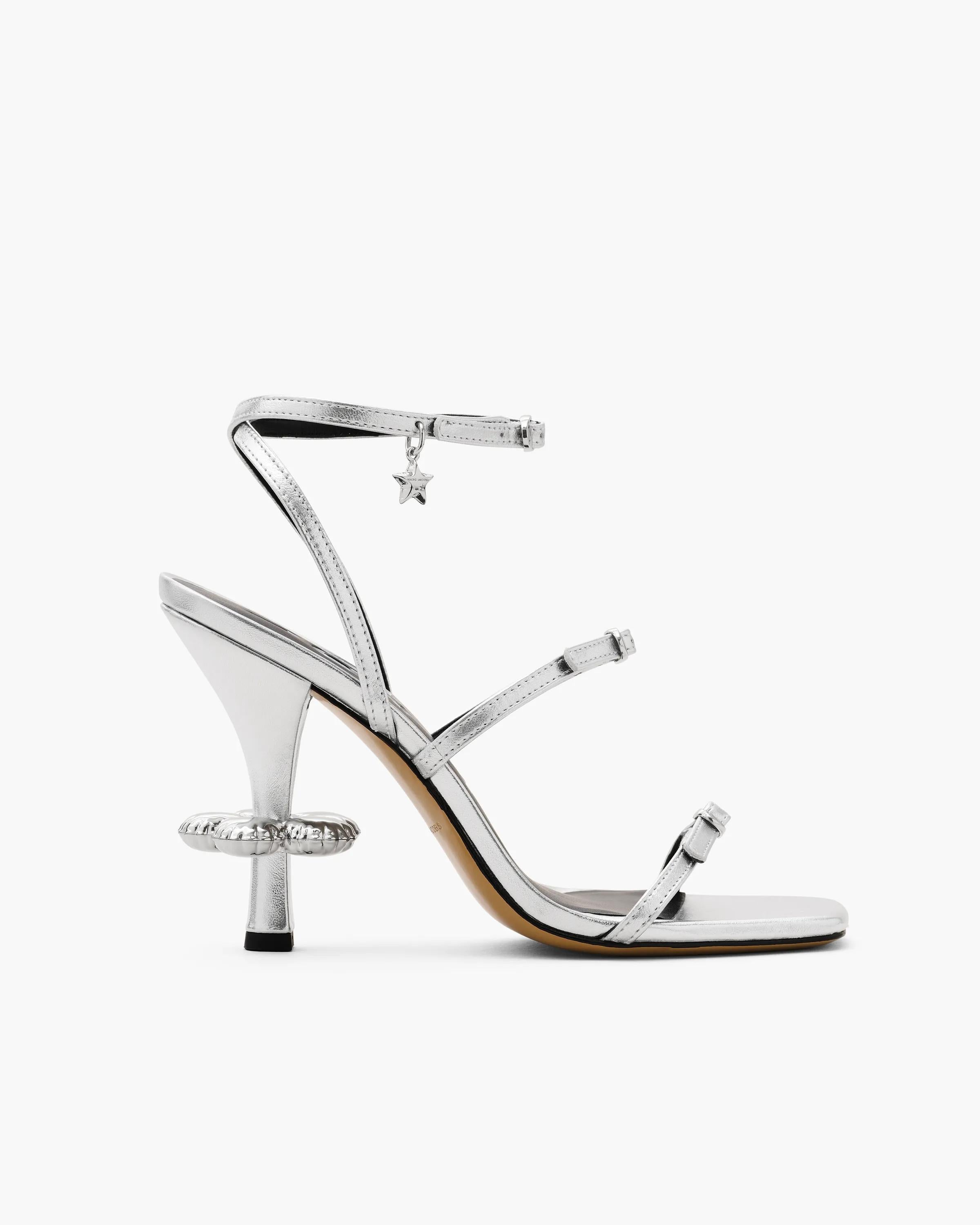 The Metallic Leather Daisy Heel