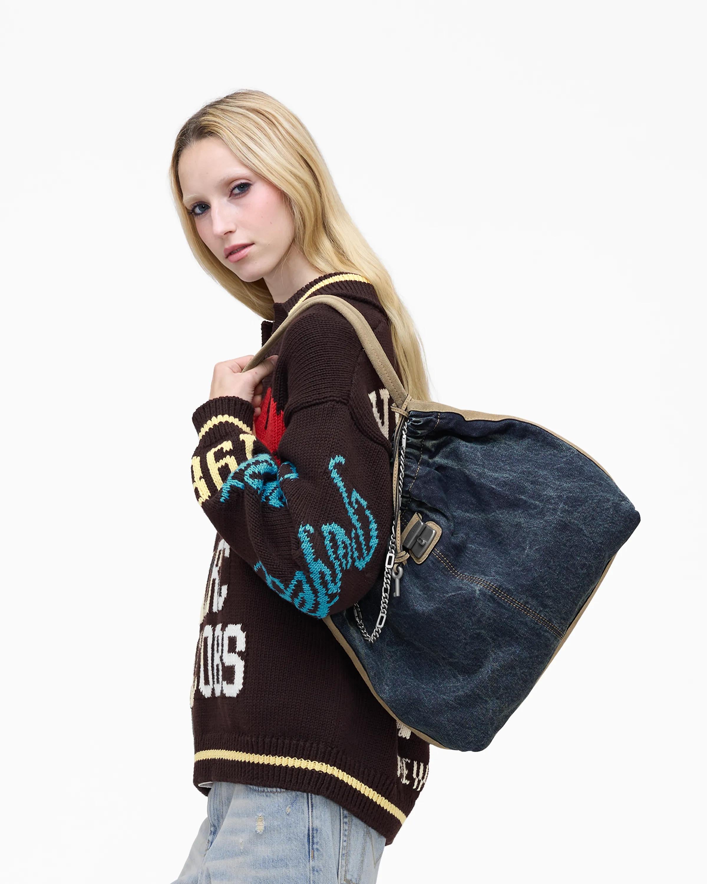 The Denim Suede Cristina Tote