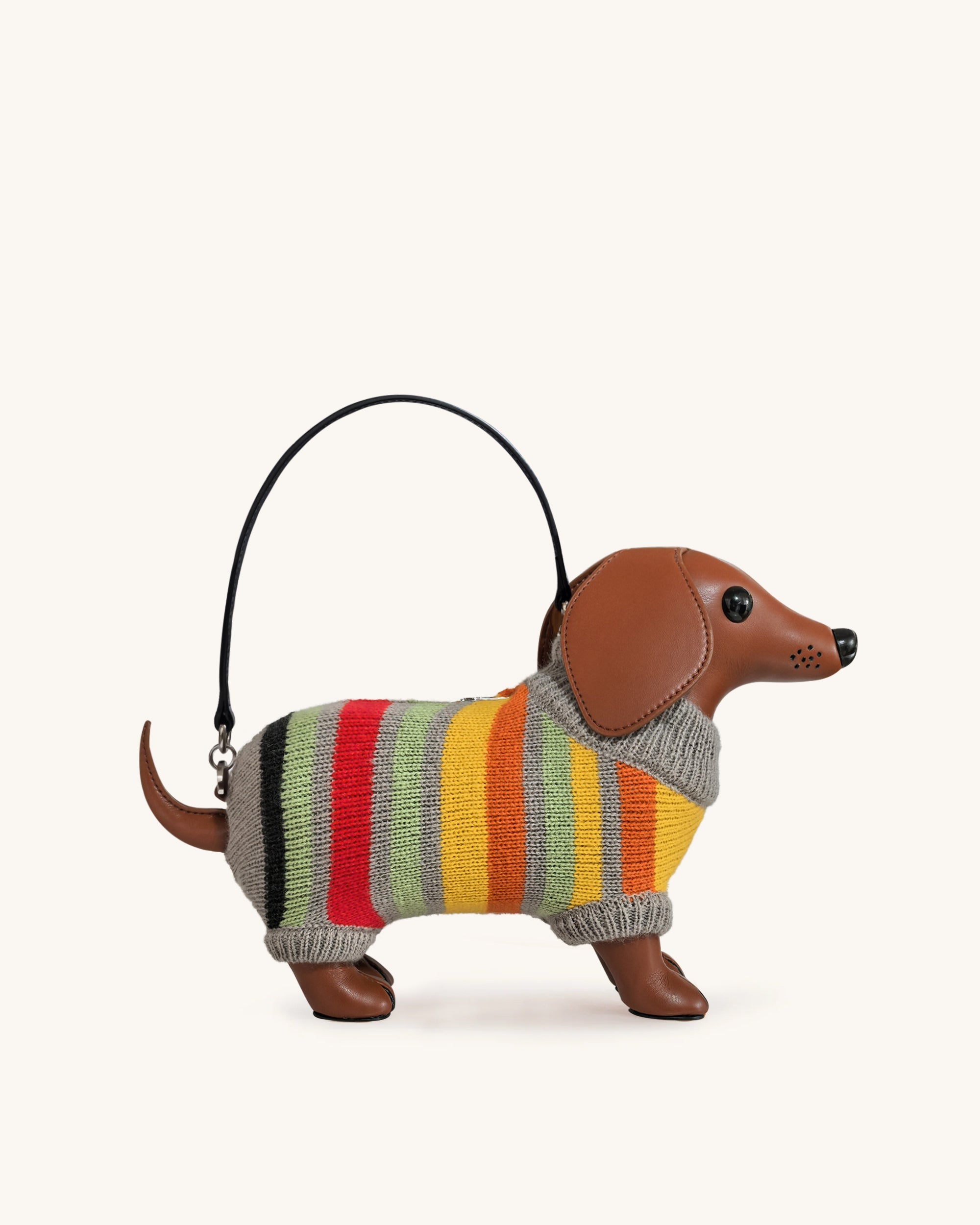 Addison Dachshund Handbag - Silver