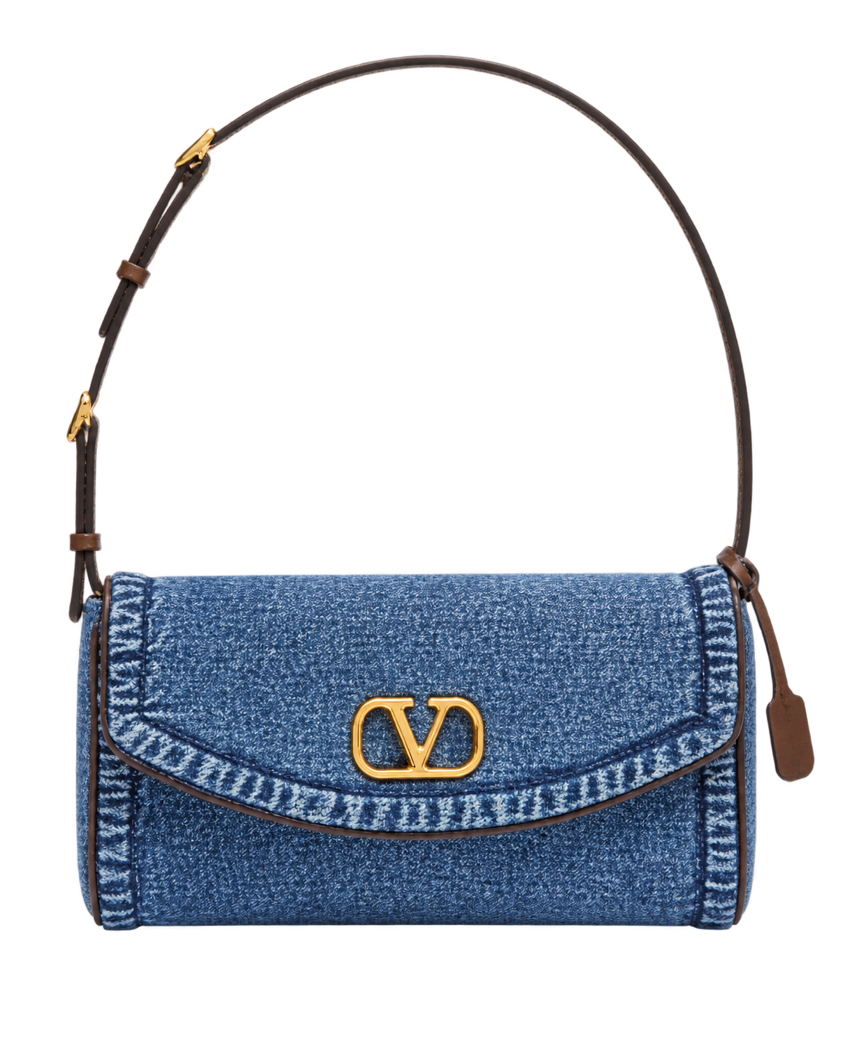 Valentino Garavani Devain Small Denim Shoulder Bag