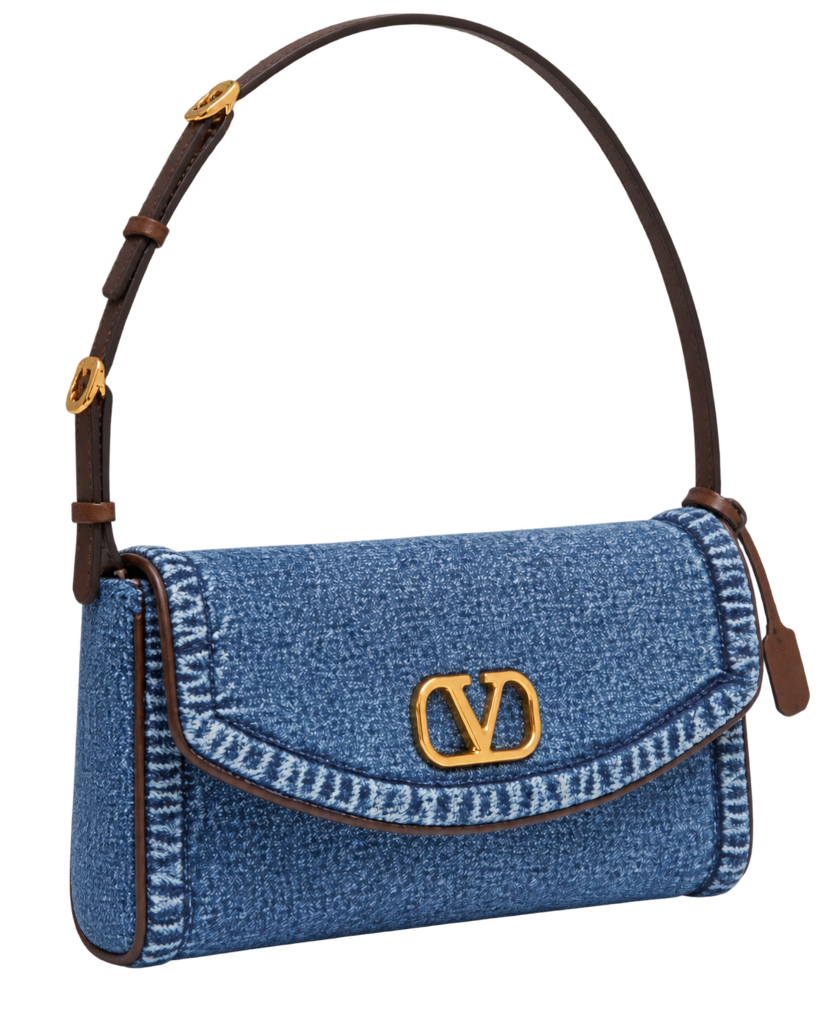 Valentino Garavani Devain Small Denim Shoulder Bag