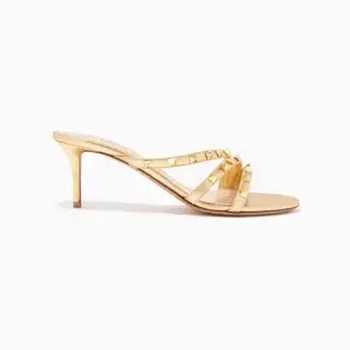 Valentino Garavani Rockstud Mules in Metallic Nappa