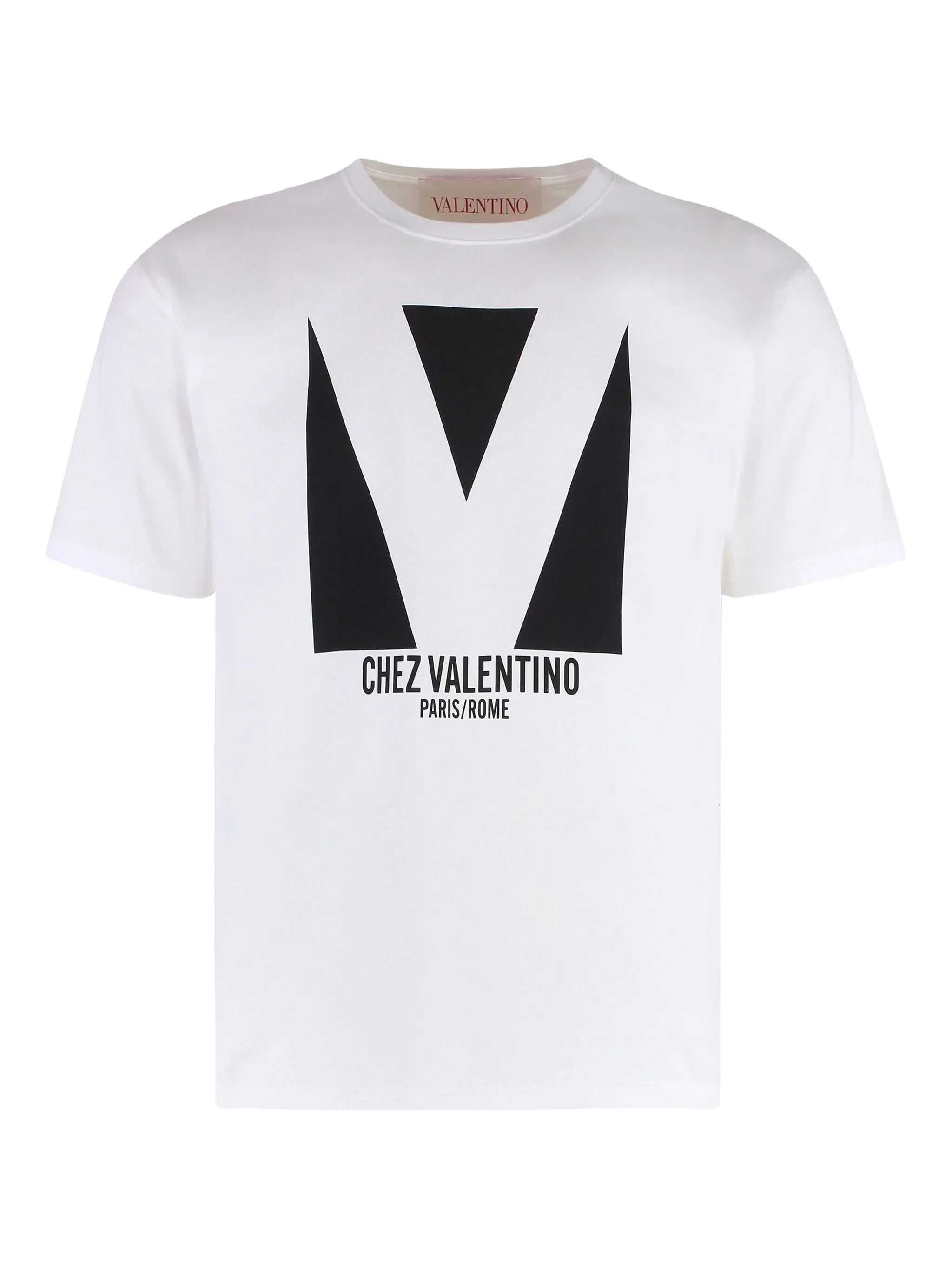 Valentino Chez Valentino Print Jersey T-Shirt in White
