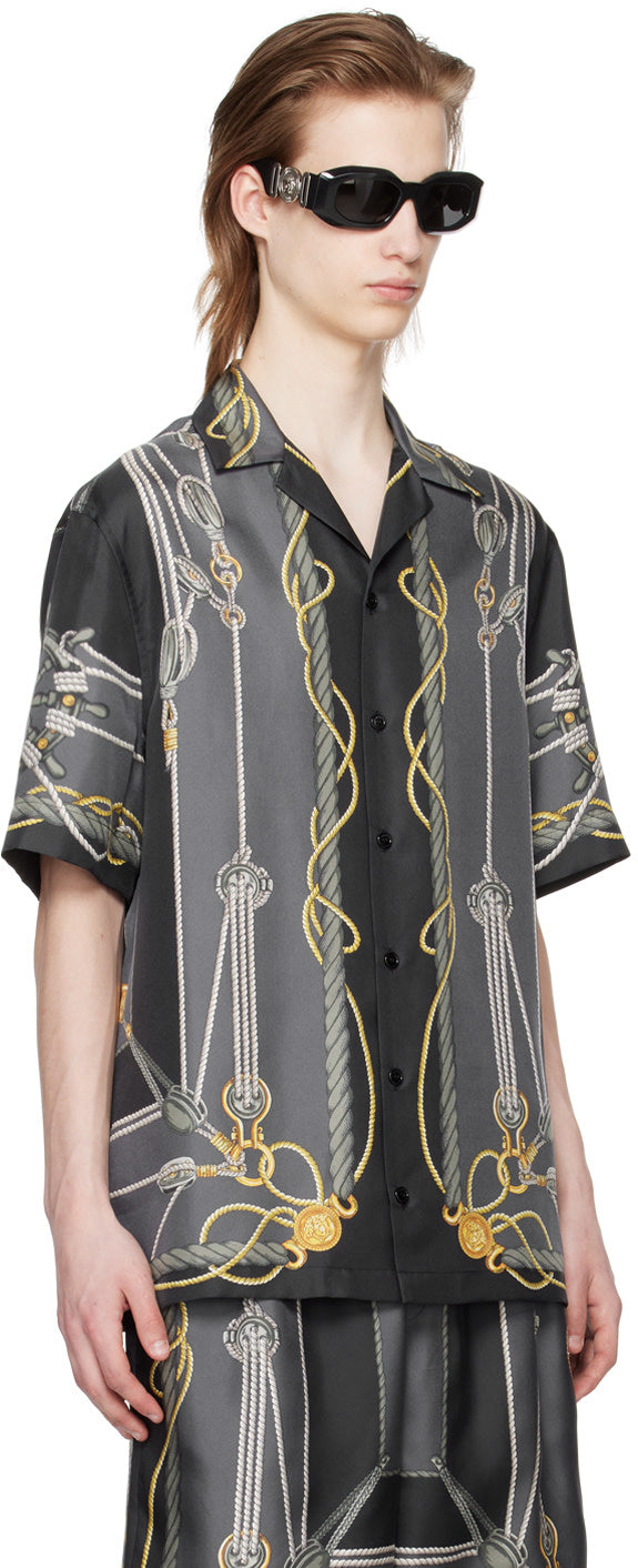 Versace Black Nautical Shirt