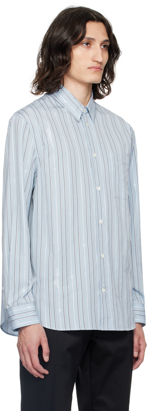 Versace Blue Nautical Stripe Shirt