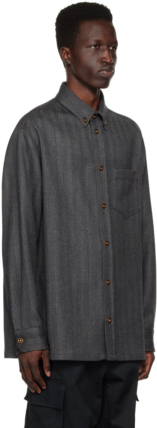 Versace Gray Medusa Shirt