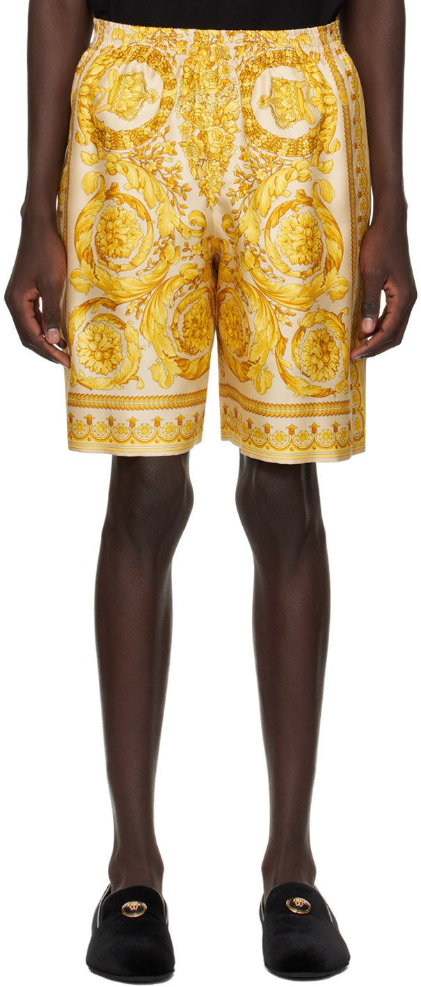 Versace Yellow Barocco Shorts