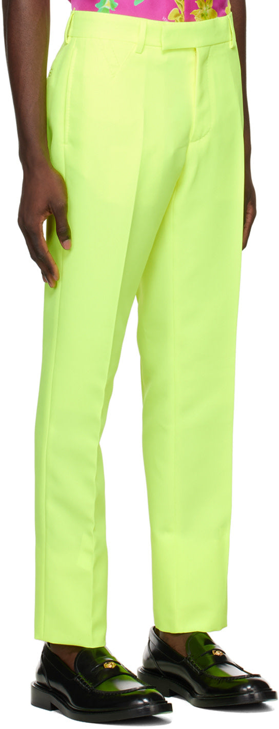 Versace Yellow Formal Trousers