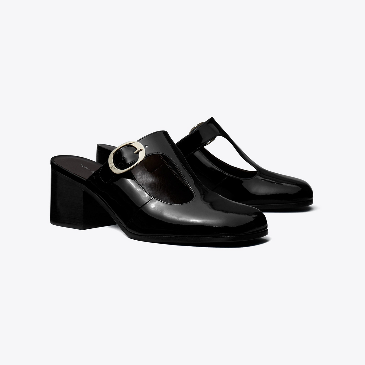 Violet T-Strap Heeled Mule