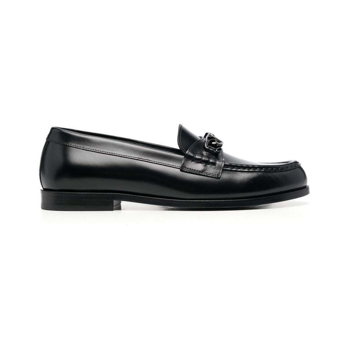 VLogo Chain leather loafers