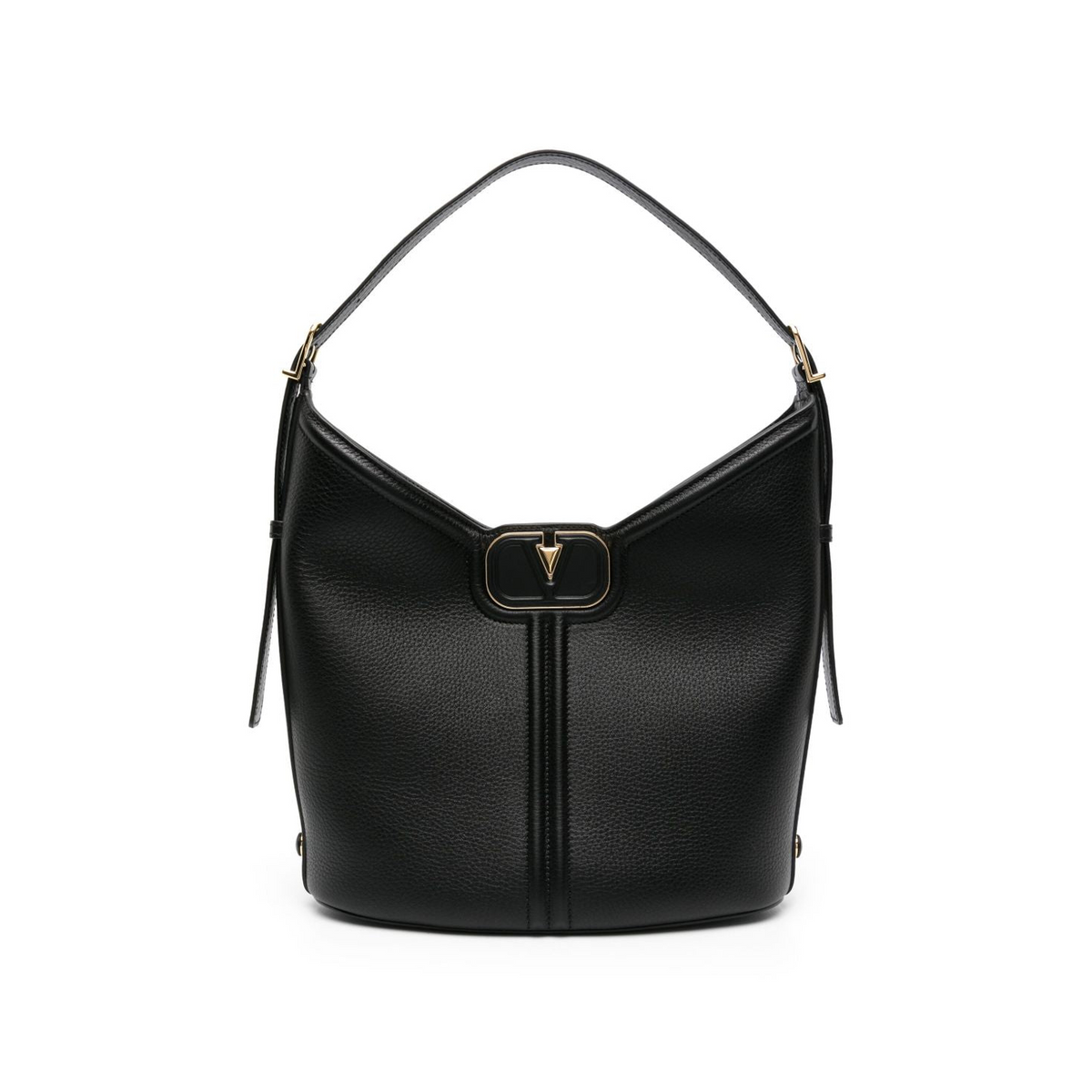 VLogo leather shoulder bag
