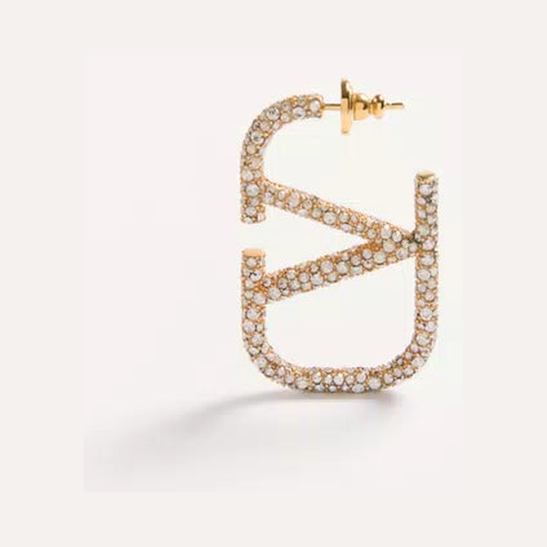 Vlogo Signature Earrings In Metal And Swarovski Crystals