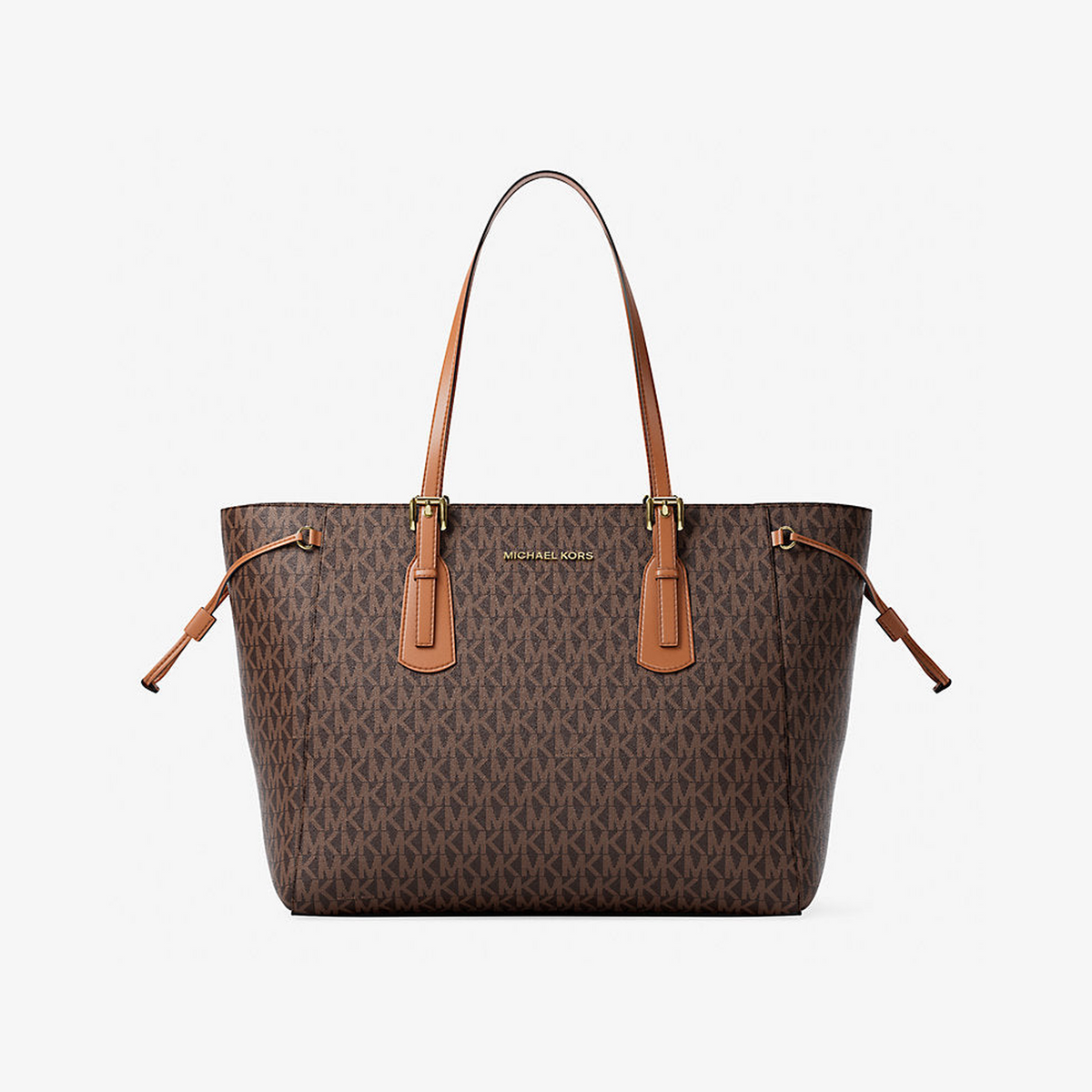 Voyager Large Signature Logo Top-Zip Tote Bag