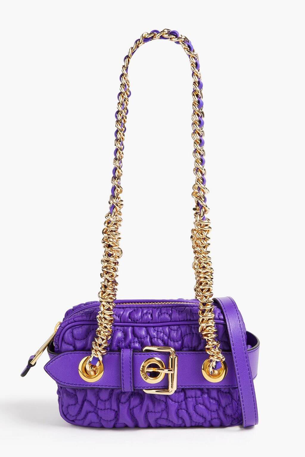 Moschino MOSCHINO Buckle-embellished quilted leather shoulder bag - Bags | Shop From The Mirage