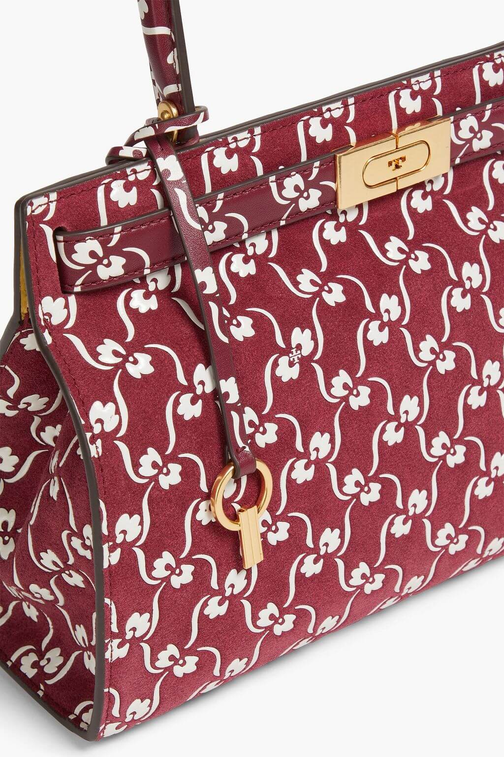 Tory Burch TORY BURCH Lee Radziwill floral-print suede tote - Bags | Shop From The Mirage