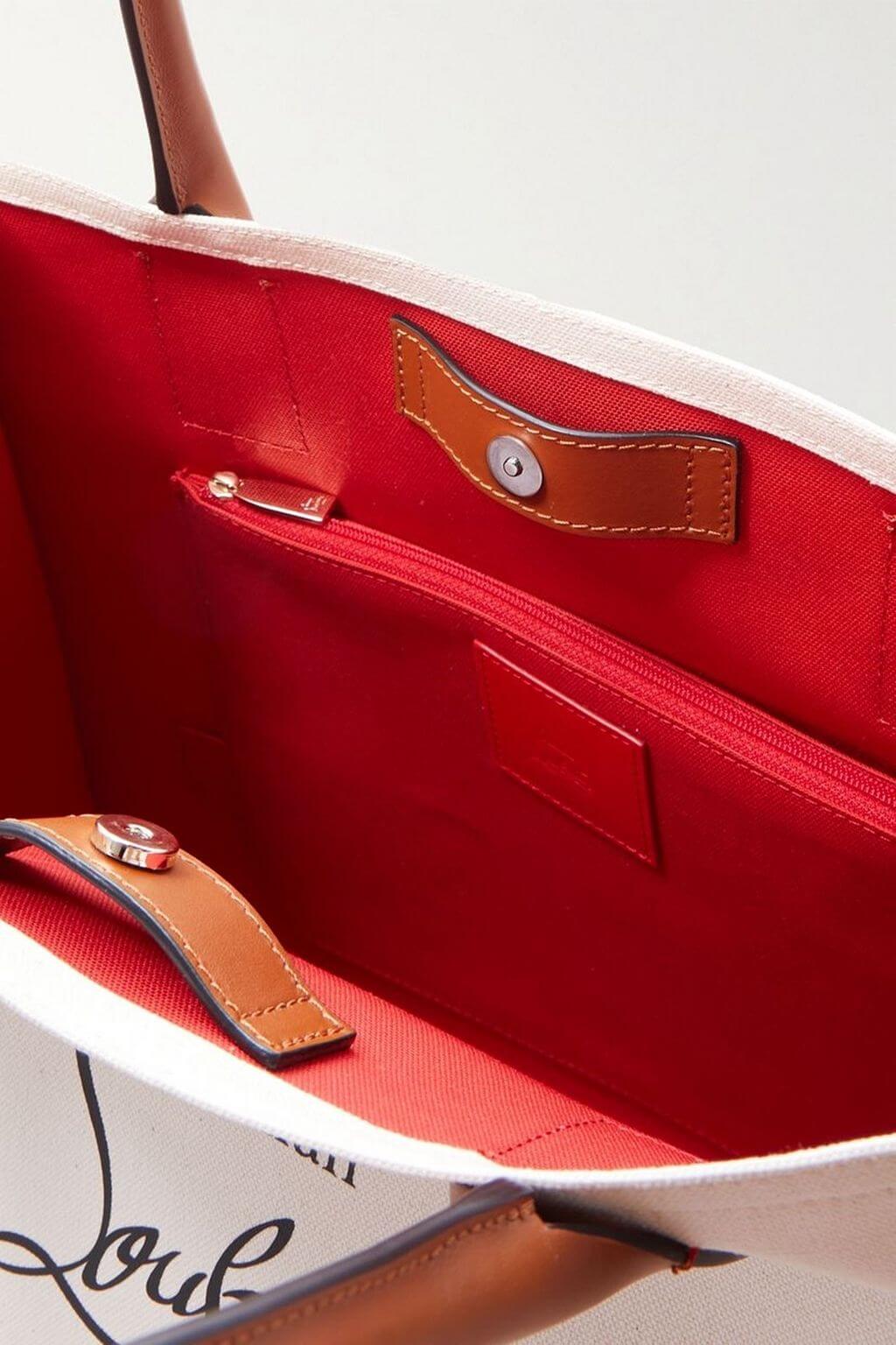 Christian Louboutin CHRISTIAN LOUBOUTIN Nastroloubi large leather-trimmed printed canvas tote - Bags | Shop From The Mirage