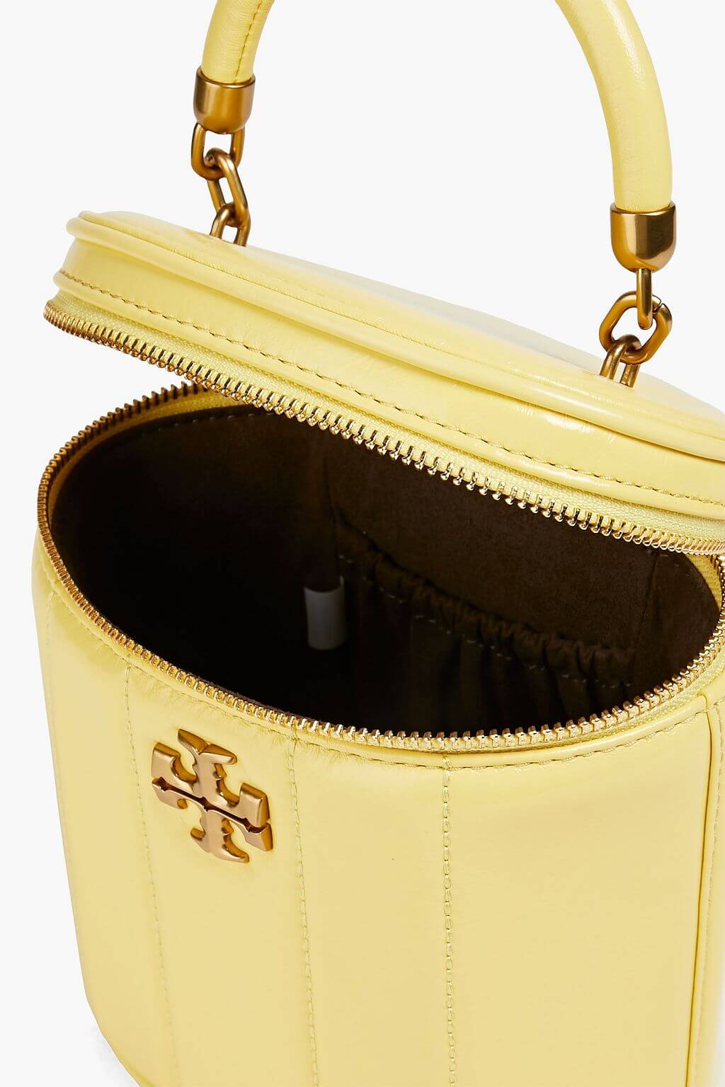 Tory Burch TORY BURCH Kira quilted patent-leather bucket bag - Bags | Shop From The Mirage