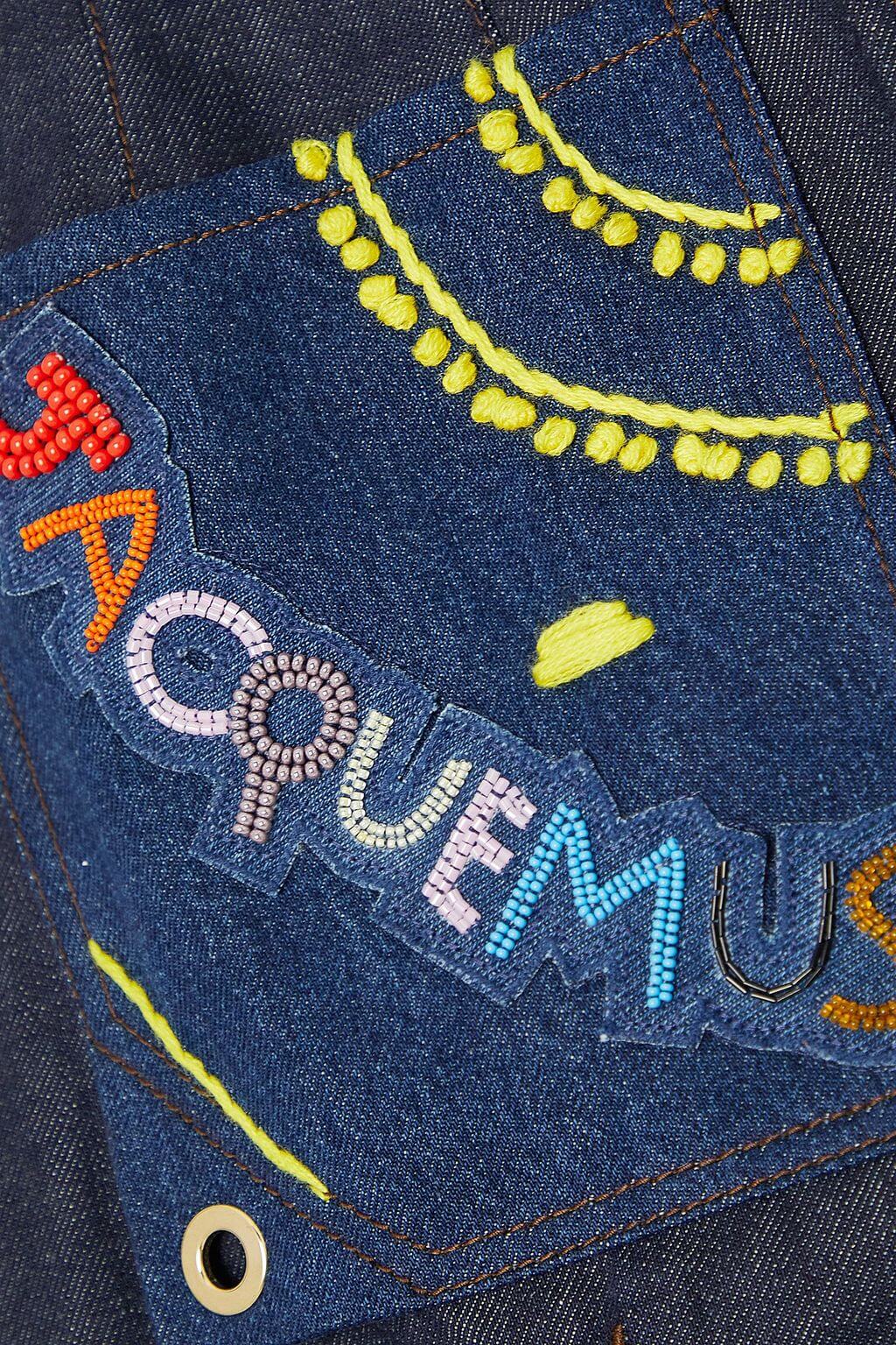 Jacquemus JACQUEMUS Le Raphia embroidered beaded straight-leg jeans - Size: 31 Jeans | Shop From The Mirage