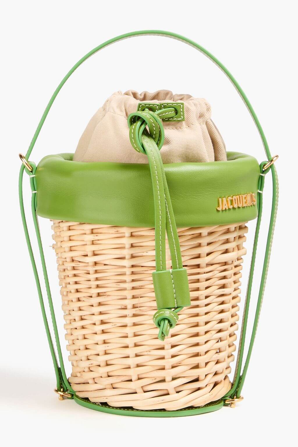 Jacquemus JACQUEMUS Le Panier leather-trimed raffia bucket bag - Bags | Shop From The Mirage