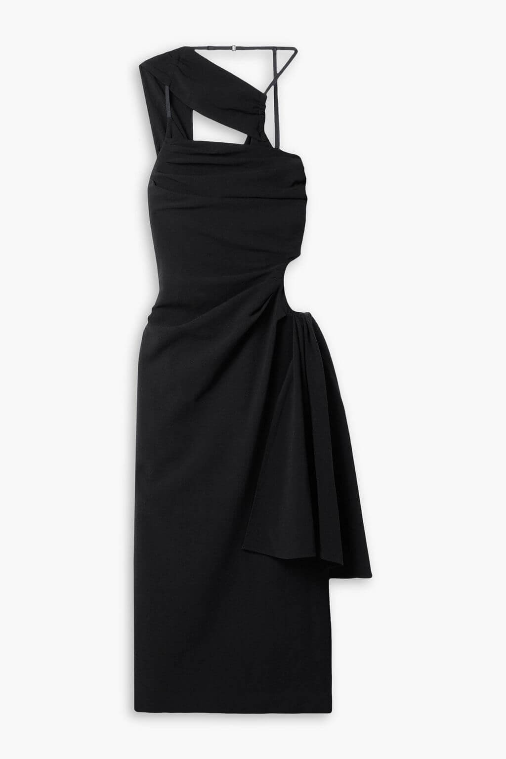 Jacquemus JACQUEMUS Cutout draped wool-blend crepe midi dress - Size: XXS Dresses | Shop From The Mirage