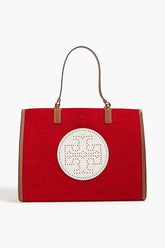 Tory Burch TORY BURCH Ella leather-trimmed felt tote - Bags | Shop From The Mirage