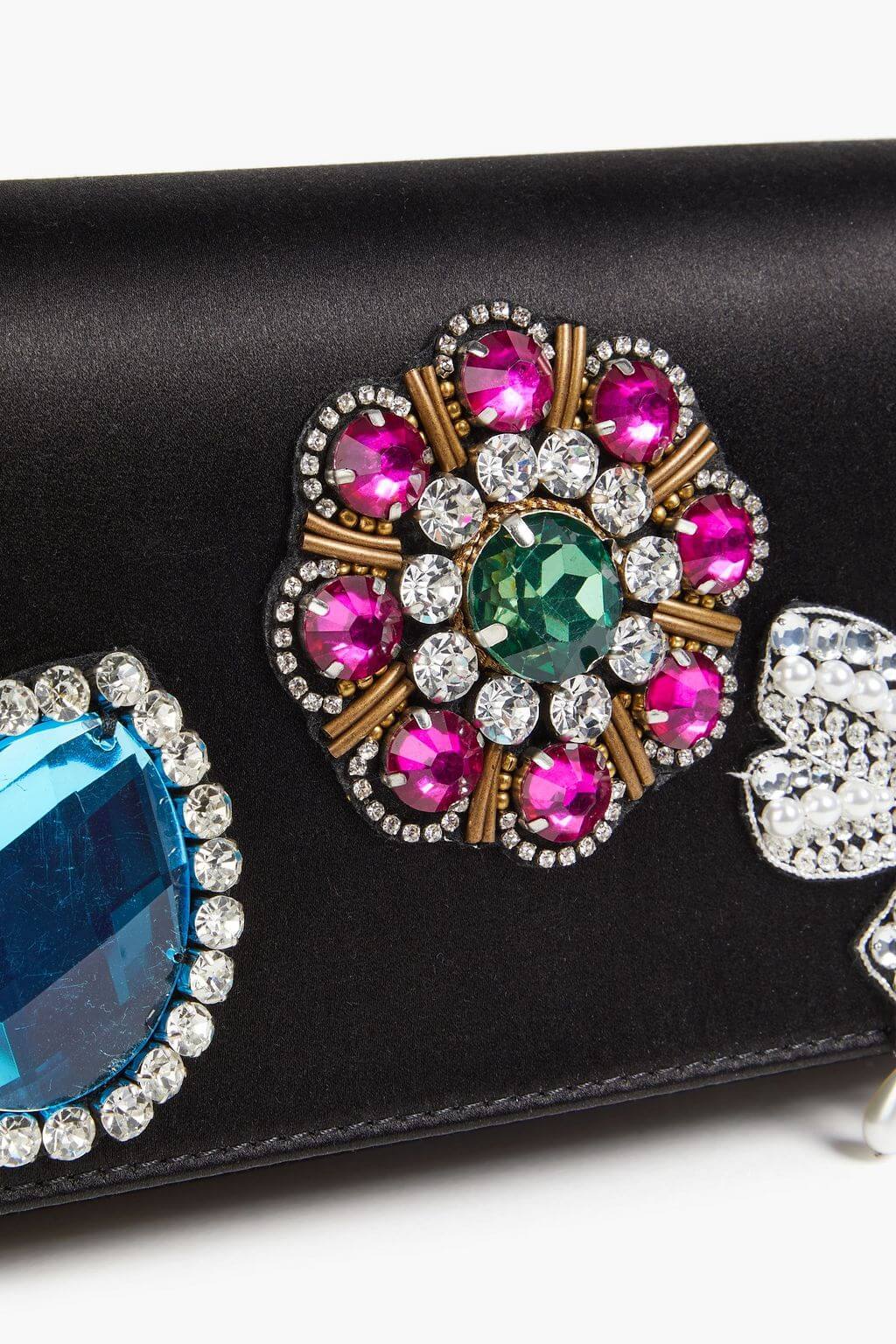 Moschino MOSCHINO Embellished satin clutch - Bags | Shop From The Mirage