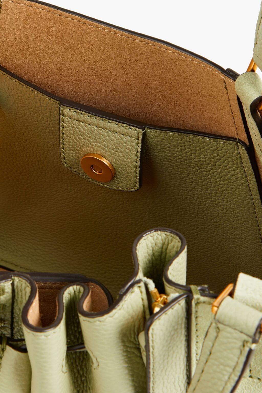 Tory Burch TORY BURCH McGraw pebbled-leather and suede tote - Bags | Shop From The Mirage