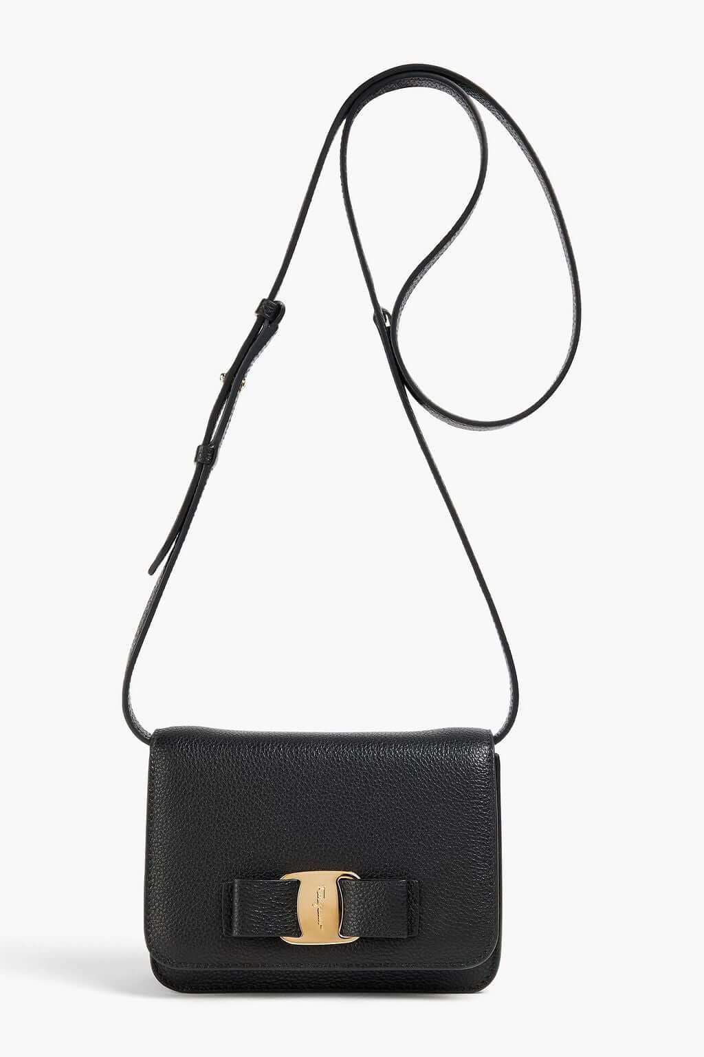 Ferragamo FERRAGAMO Vara pebbled-leather shoulder bag - Bags | Shop From The Mirage