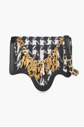 Moschino MOSCHINO Embellished houndstooth tweed shoulder bag - Bags | Shop From The Mirage