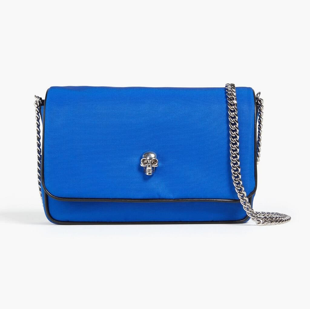 Alexander Mcqueen ALEXANDER MCQUEEN Skull embellished faille shoulder bag - Bags | Shop From The Mirage