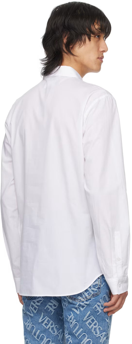 White V-Emblem Shirt