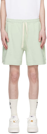 Green Embroidered Shorts