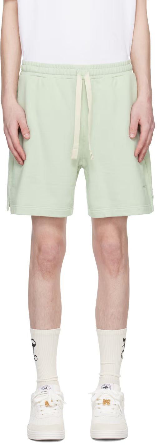 Green Embroidered Shorts