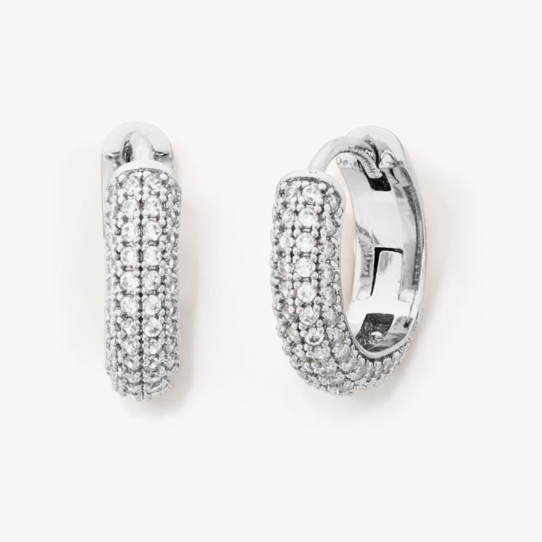 Brilliant Statements Pavé Mini Huggies