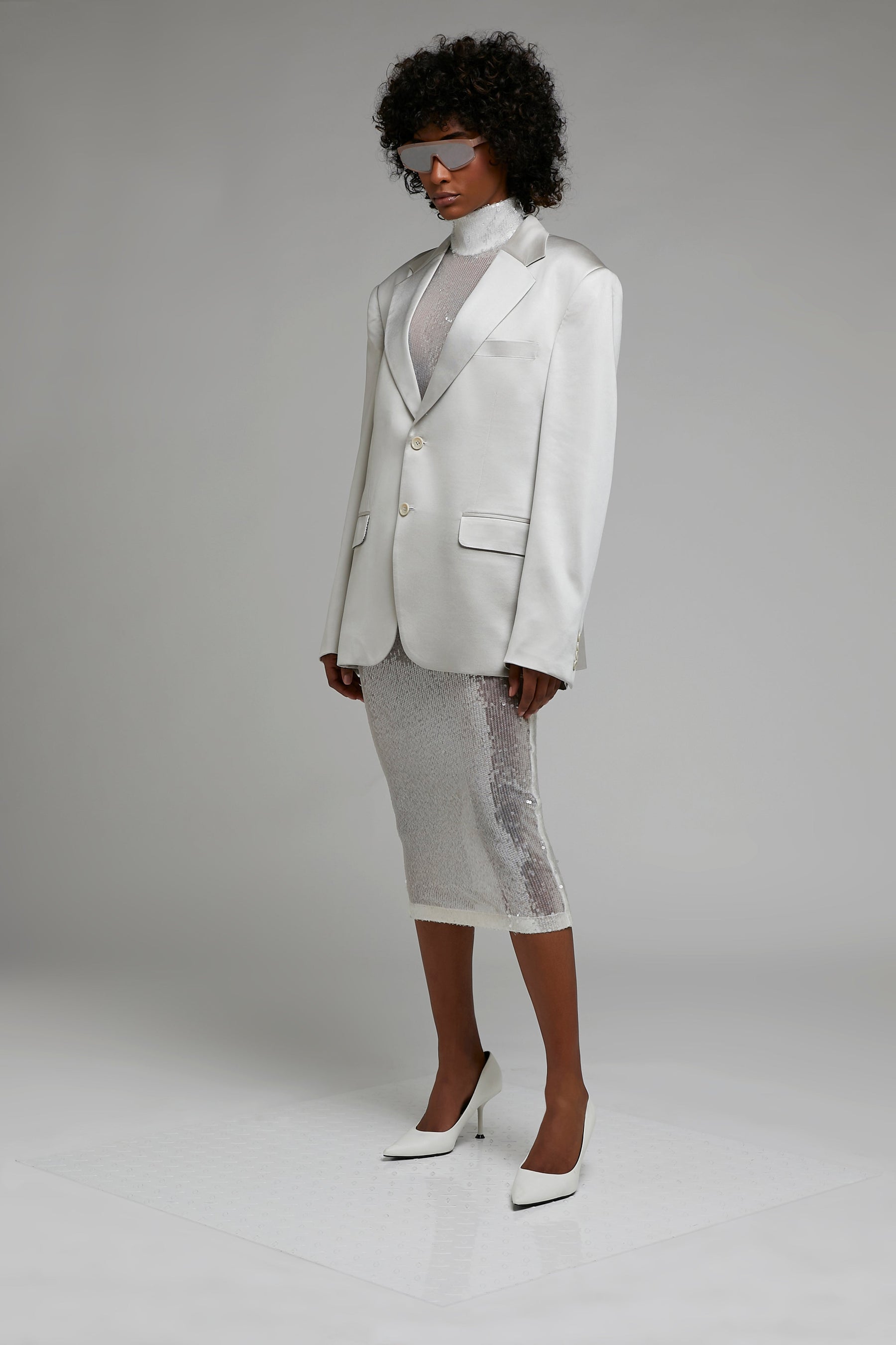 WHAT ARE YOU NOT SILK BLAZER