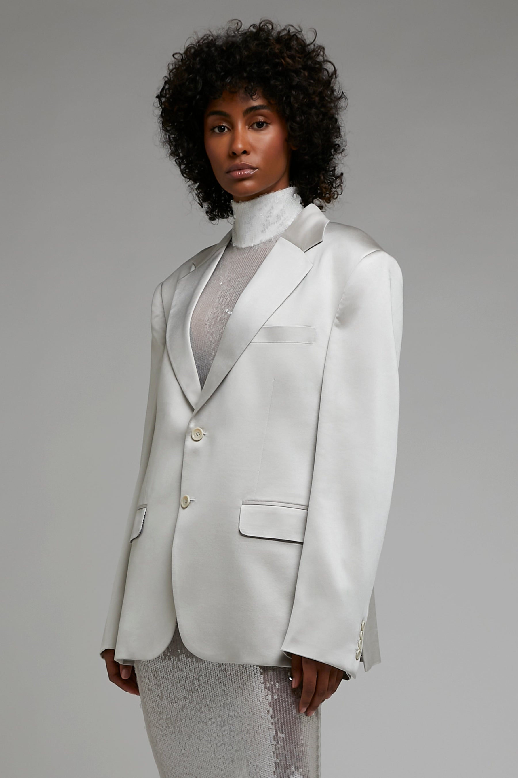 WHAT ARE YOU NOT SILK BLAZER