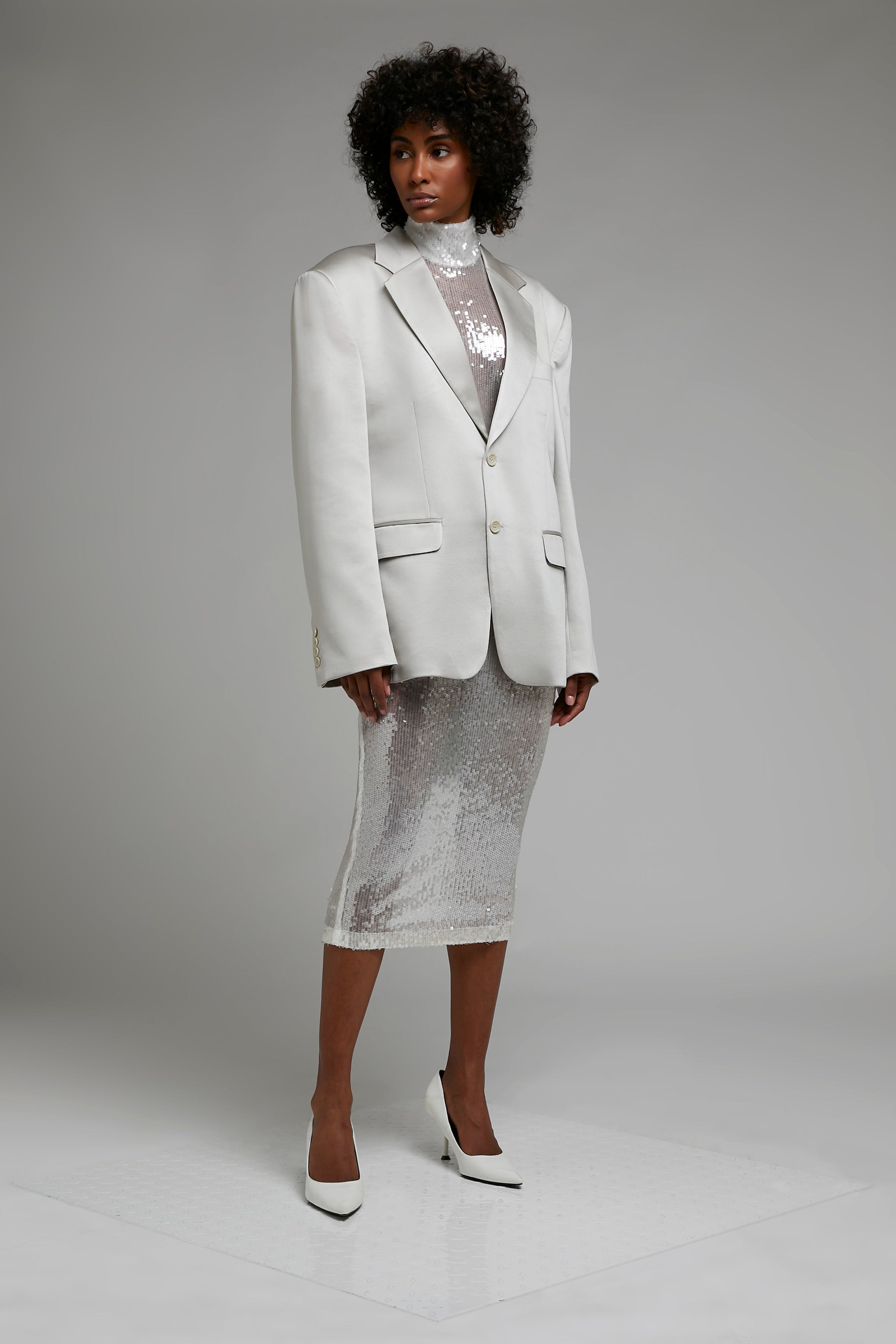 WHAT ARE YOU NOT SILK BLAZER