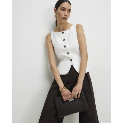 White Fitted Waistcoat