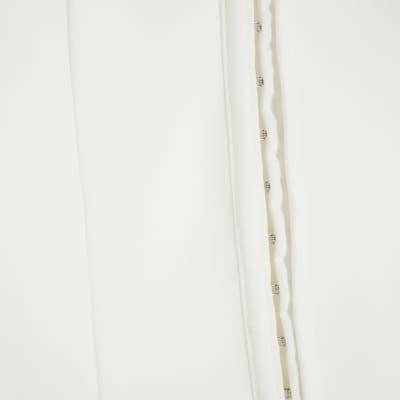 White Short Sleeve Hook and Eye Polo Shirt