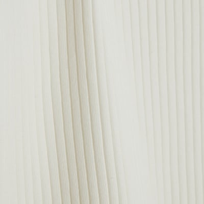 White Short Sleeve Ribbed Polo Top