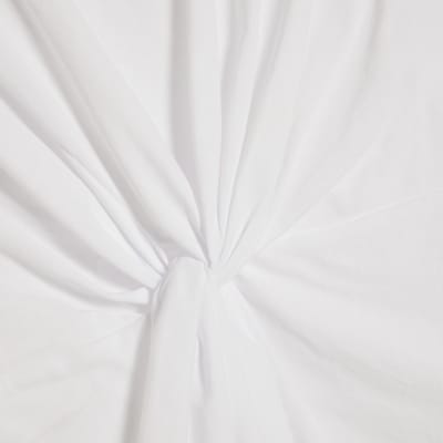 White Short Sleeve Twist Front T-shirt