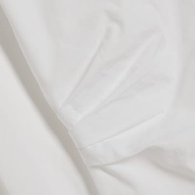 White Shoulder Pad Shirt
