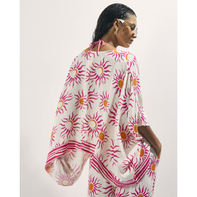 White Sun Print Blouse