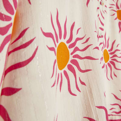 White Sun Print Blouse