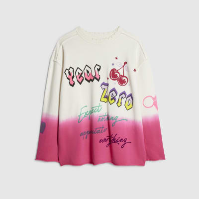 White Year Zero Dip Dye Sweatshirt