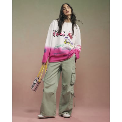 White Year Zero Dip Dye Sweatshirt