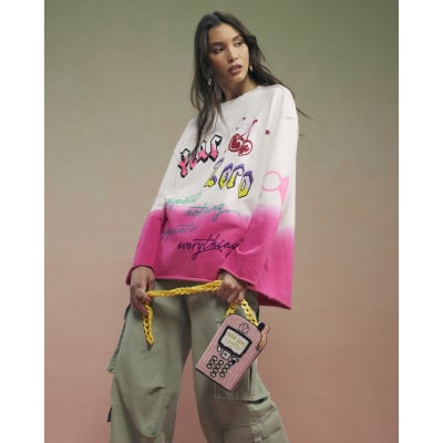 White Year Zero Dip Dye Sweatshirt