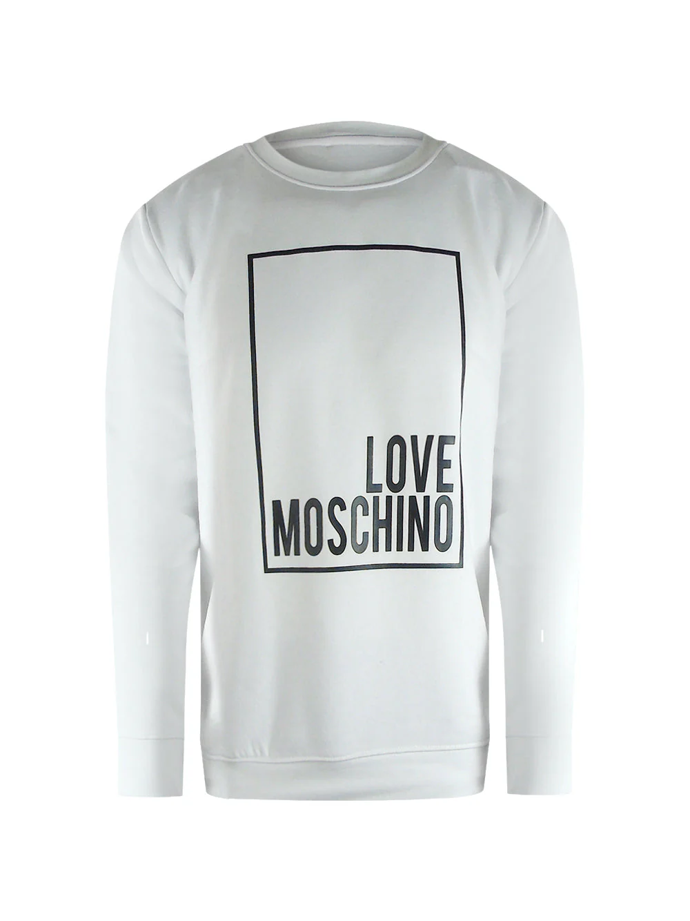 Love Moschino Iconic Box Logo White Sweatshirt