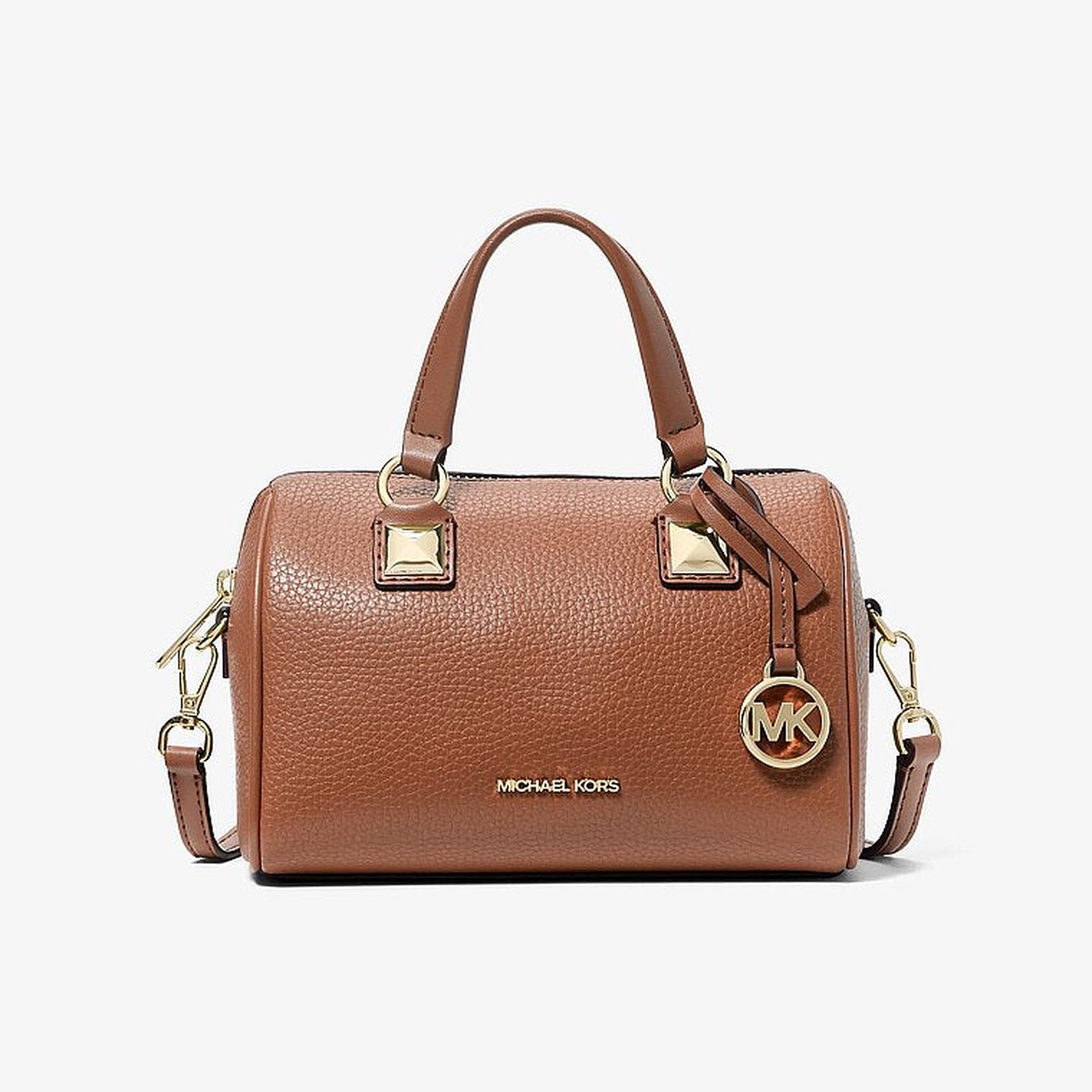 Grayson Small Pebbled Leather Duffel Crossbody Bag